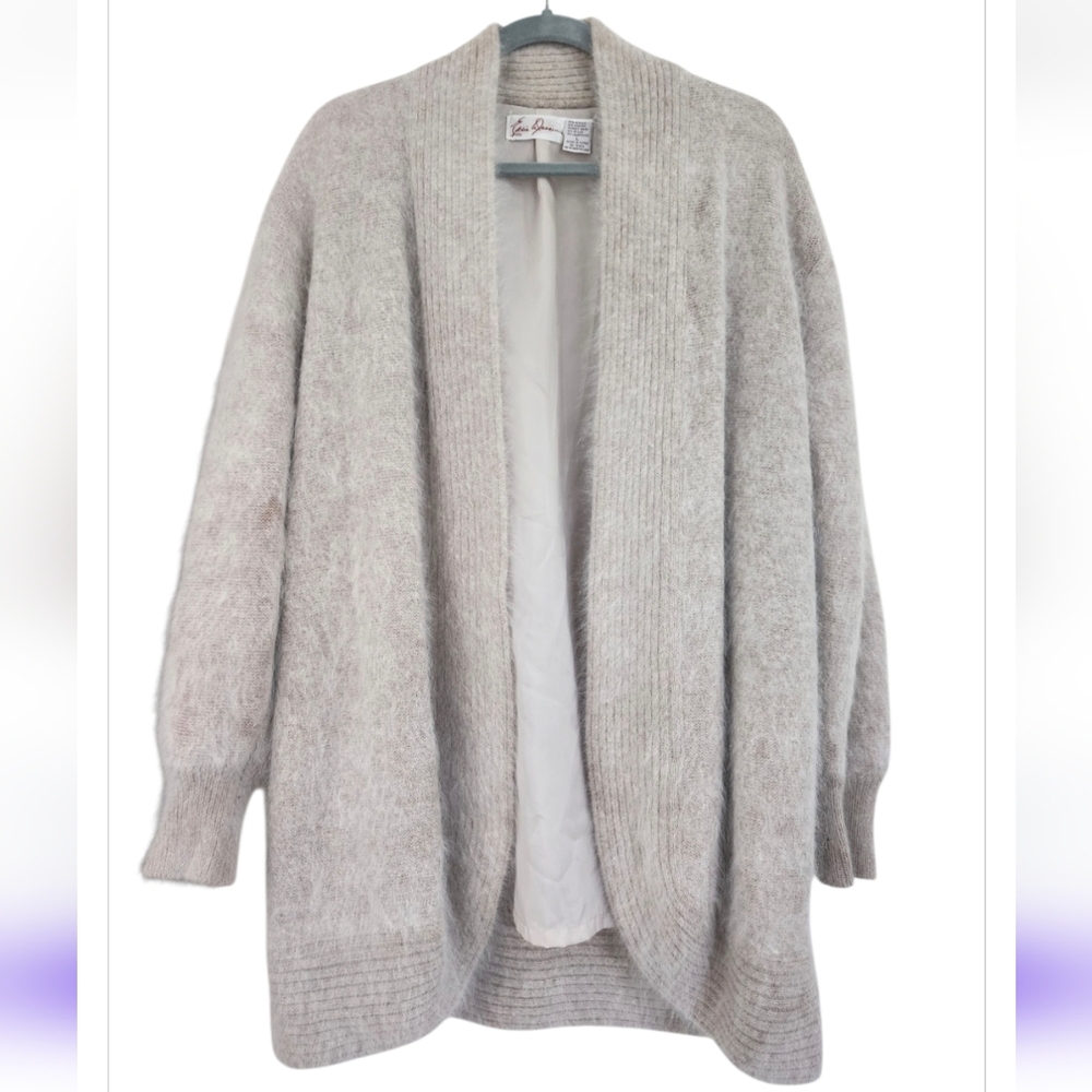EDDIE DASSIN vintage rabbit hair/lambswool cardigan sweater, size L
